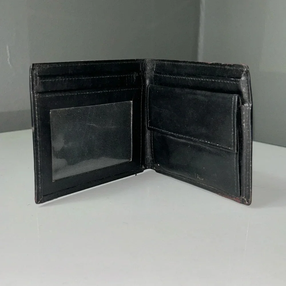 Christian Dior Black Leather Bifold Wallet (project piece)